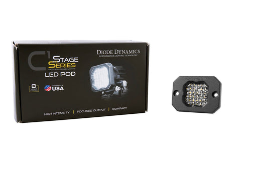 Stage Series C1R White Flood Flush Mount LED Pod (one) Diode Dynamics - TRUCKED UP - Truck Superstore