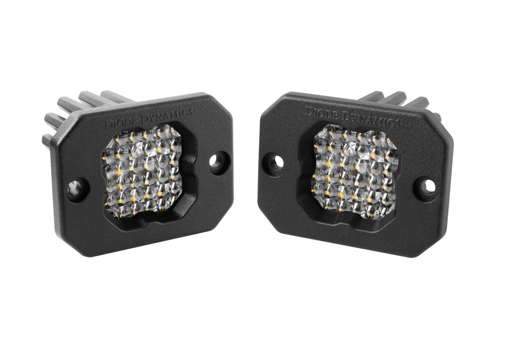 Stage Series C1R White Flood Flush Mount LED Pod (pair) Diode Dynamics - TRUCKED UP - Truck Superstore