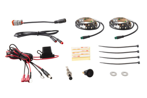 RGBW Engine Bay Strip Kit 2pc Multicolor Diode Dynamics - TRUCKED UP - Truck Superstore