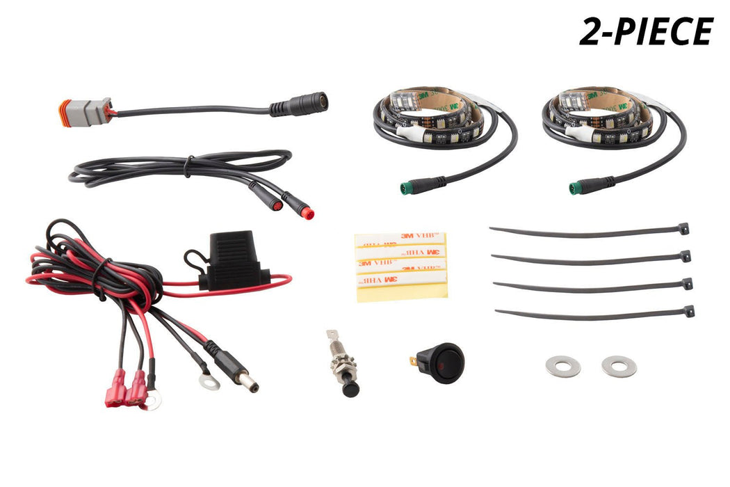 RGBW Engine Bay Strip Kit 2pc Multicolor Diode Dynamics - TRUCKED UP - Truck Superstore