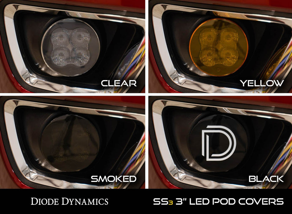 SS3 LED Pod Cover Round Smoked - TRUCKED UP - Truck Superstore