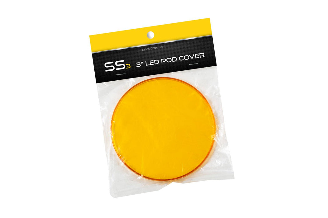 SS3 LED Pod Cover Round Yellow - TRUCKED UP - Truck Superstore