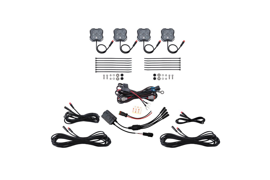 RGBW Rock Light Installer Kit w/Controller (4-pack) - TRUCKED UP - Truck Superstore