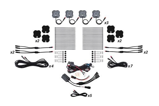 RGBW Rock Light Installer Magnet Mount Kit w/Controller (12-pack) - TRUCKED UP - Truck Superstore