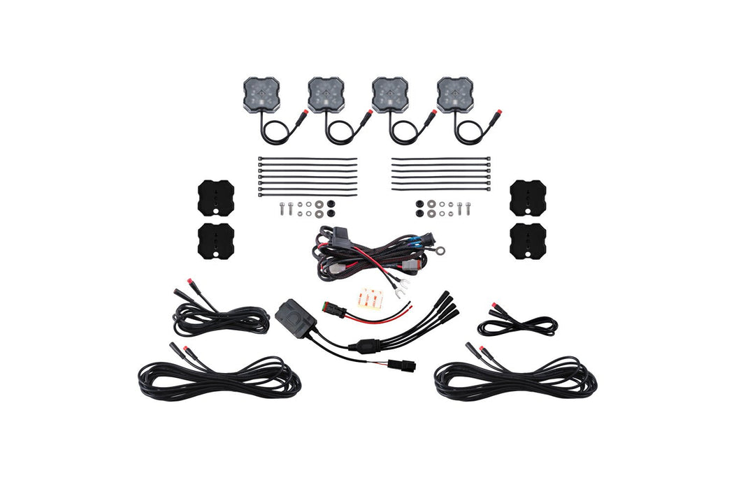 RGBW Rock Light Installer Magnet Mount Kit w/Controller (4-pack) - TRUCKED UP - Truck Superstore