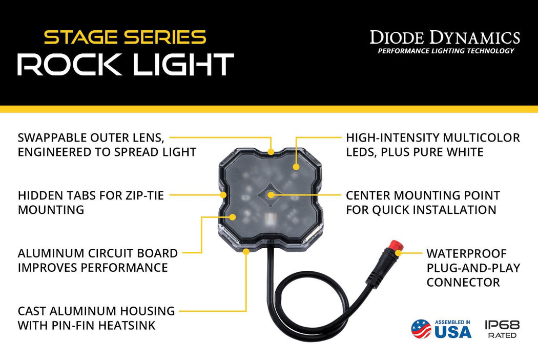Stage Series RGBW LED Rock Light (add-on 2-pack) - TRUCKED UP - Truck Superstore
