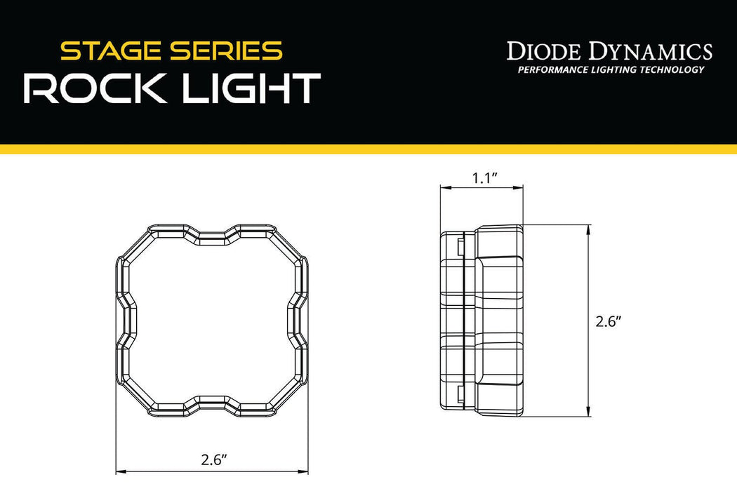 Stage Series Rock Light Magnet Mount Adapter Kit (one) Diode Dynamics - TRUCKED UP - Truck Superstore