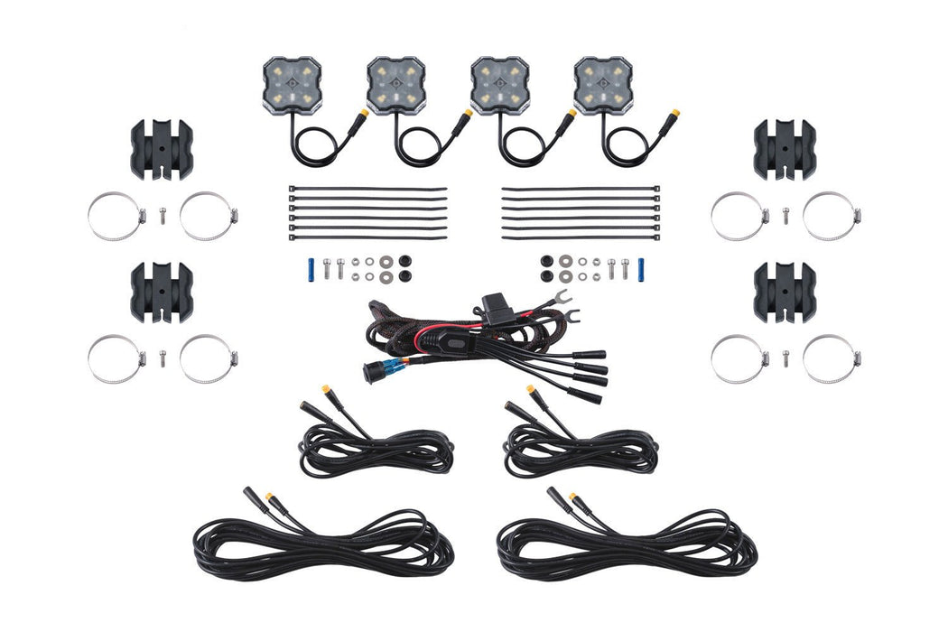 Stage Series SXS Rock Light Installer Kit, White Diffused M8 (4-pack) Diode Dynamics - TRUCKED UP - Truck Superstore