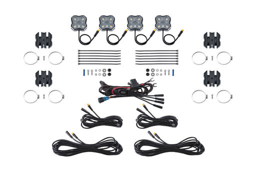Stage Series SXS Rock Light Installer Kit, White Diffused M8 (4-pack) Diode Dynamics - TRUCKED UP - Truck Superstore