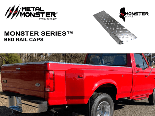 1980 - 1998 Ford Diamond Plate Bed Rail Caps - TRUCKED UP - Truck Superstore