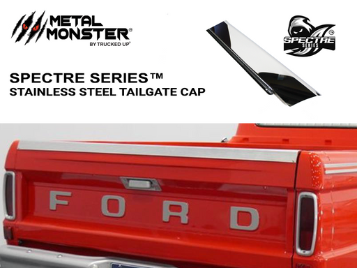 1964-1966 Stainless Steel Tailgate Cap - Premium 18 Gauge - TRUCKED UP - Truck Superstore