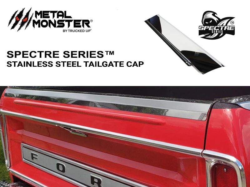 1973-1979 Ford Stainless Steel Tailgate Cap - Premium 18 Gauge - TRUCKED UP - Truck Superstore