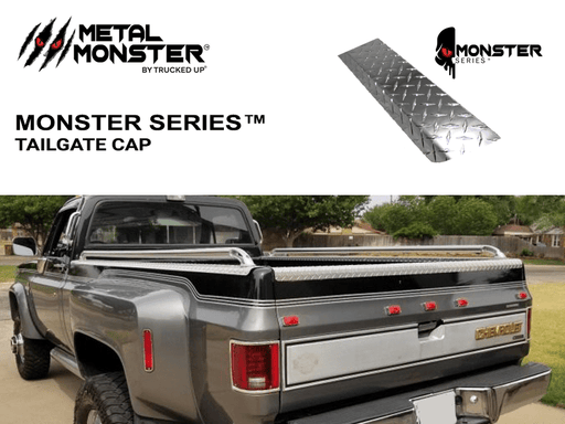 1981-1987 Chevrolet \ GMC Diamond Plate Tailgate Cap - TRUCKED UP - Truck Superstore