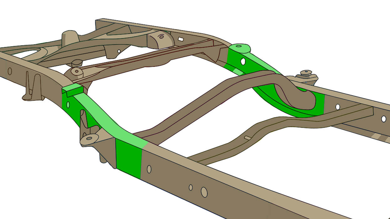 Mid Rear Frame Section Passenger Side For 2000 - 2006 Toyota Tundra Rust Buster Frameworks - TRUCKED UP - Truck Superstore