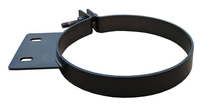 Diesel Stack Exhaust Clamp 10 in Black Finish 304 Stainless Steel Pypes Exhaust - TRUCKED UP - Truck Superstore