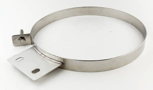 Diesel Stack Exhaust Clamp 8 in Polished 304 Stainless Steel Pypes Exhaust - TRUCKED UP - Truck Superstore