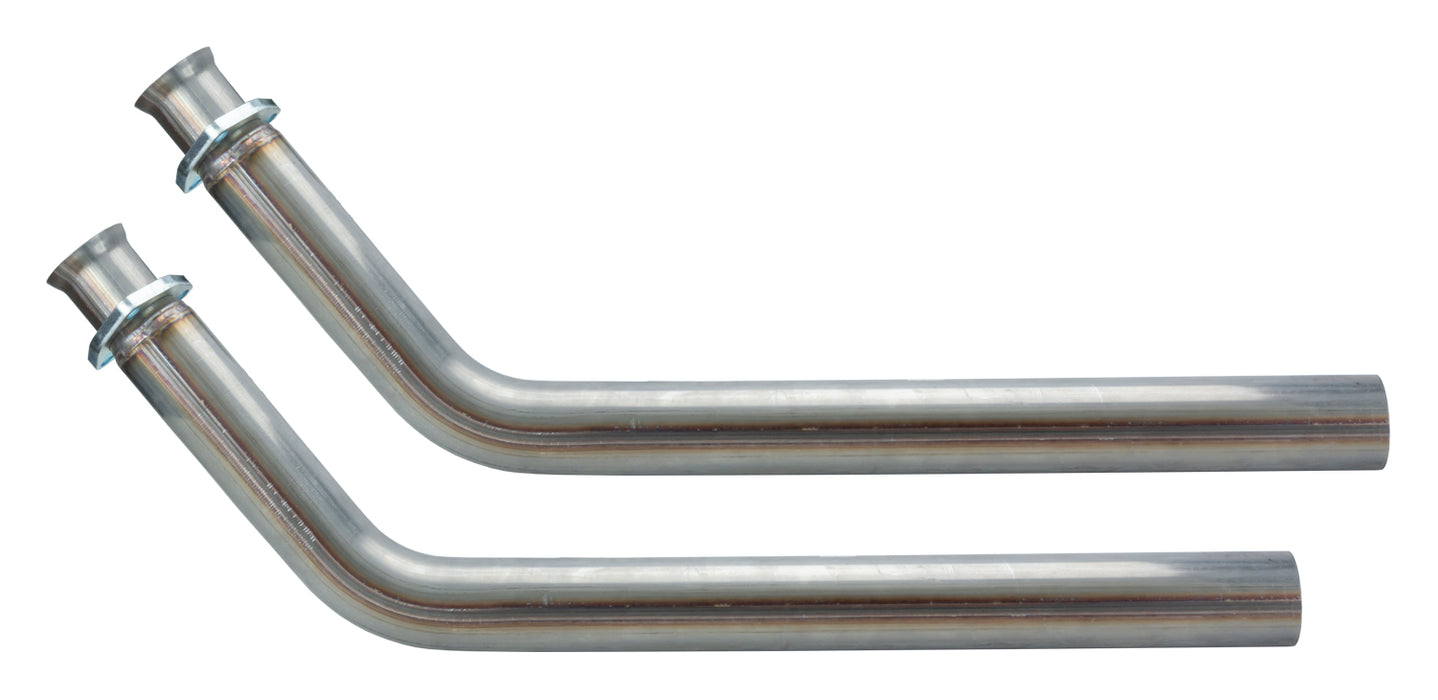 Exhaust Manifold Down Pipe 2.5 in 3 Bolt Hardware Not Incl Natural 409 Stainless Steel Pypes Exhaust - TRUCKED UP - Truck Superstore