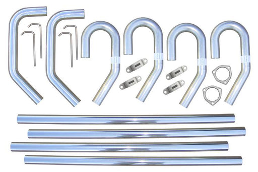 Builders System 2.5 Inch Hardware Incl Natural 304 Stainless Steel Pypes Exhaust - TRUCKED UP - Truck Superstore