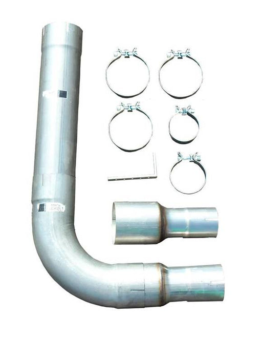 Diesel Single Stack Kit 5 in Single Exit Natural Finish Hardware Incl 409 Stainless Steel Pypes Exhaust - TRUCKED UP - Truck Superstore