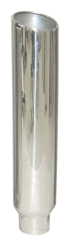 Exhaust Stack Pipe 5 in OD x 8 in OD x 36 in 8 in Tip Clamp On Hardware Not Incl Polished 304 Stainless Steel Pypes Exhaust - TRUCKED UP - Truck Superstore