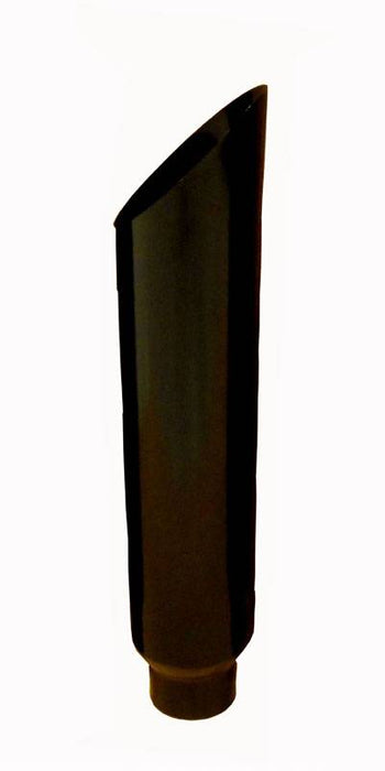 Exhaust Stack Pipe Miter 5in OD X 10 in x 36 in L 10 in Tip Clamp On Hardware Not Incl Black Finish 304 Stainless Steel Pypes Exhaust - TRUCKED UP - Truck Superstore