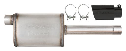 19-25 Silverado / Sierra 1500 4.8L/5.3L Single Exit Tunes & Tip Muffler Replacement Exhaust Kit Violator Muffler Black Tip SGT32VB PYPES - TRUCKED UP - Truck Superstore