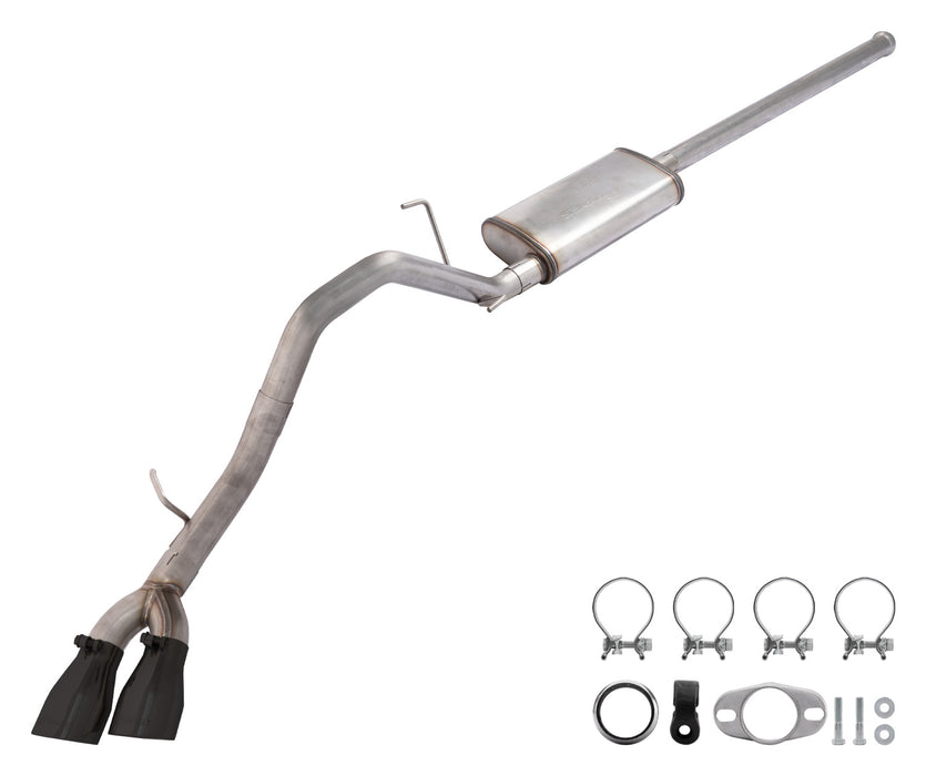 2005-15 Tacoma Cat-Back Exhaust With Street Pro Muffler & Black Tips STT20SB - TRUCKED UP - Truck Superstore