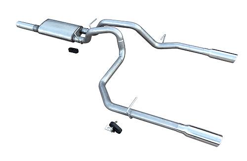2010-2024 GM 1500 Series 5.3L and 4.8L Cat Back Exhaust System 409 Stainless Steel Violator Muffler Pypes Performance Exhaust - TRUCKED UP - Truck Superstore