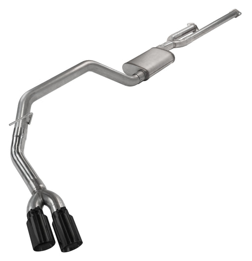 Cat-Back Exhaust System 14-21 Split Side Dual Exit 2.5 in Intermediate And 3 in Tail Pipe Street Pro Mufflers/Hardware Incl Black Tip Incl Pypes Exhaust - TRUCKED UP - Truck Superstore