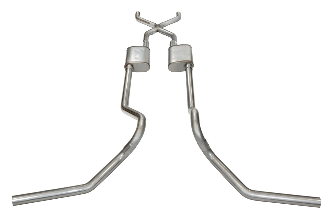 Ford Crossmember Back Exhaust For 65-76 F-100/F-150 Turbo Pro Muffler Pypes Exhaust - TRUCKED UP - Truck Superstore