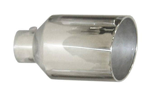 Exhaust Tail Pipe Tip 4 in ID X 10 in OD X 18 in L Rolled W 10 in Tip Bolt On Hardware Not Incl Polished 304 Stainless Steel Pypes Exhaust - TRUCKED UP - Truck Superstore