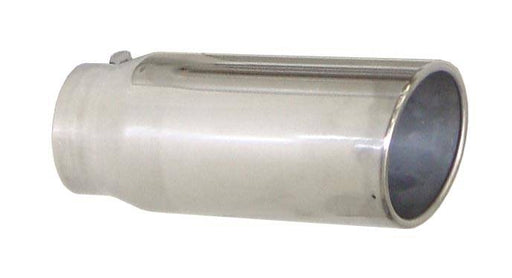Exhaust Tail Pipe Tip 4 in ID x 5 in OD x 12 in L Bolt On Hardware Not Incl Polished 304 Stainless Steel Pypes Exhaust - TRUCKED UP - Truck Superstore