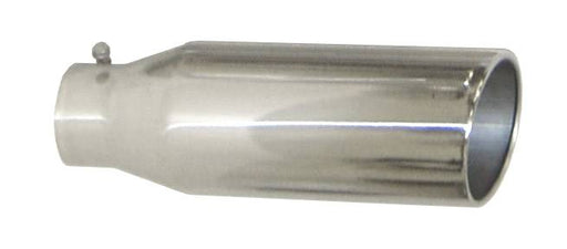 Exhaust Tail Pipe Tip 4 in ID x 6 in OD x 18 in L Bolt On Hardware Not Incl Polished 304 Stainless Steel Pypes Exhaust - TRUCKED UP - Truck Superstore