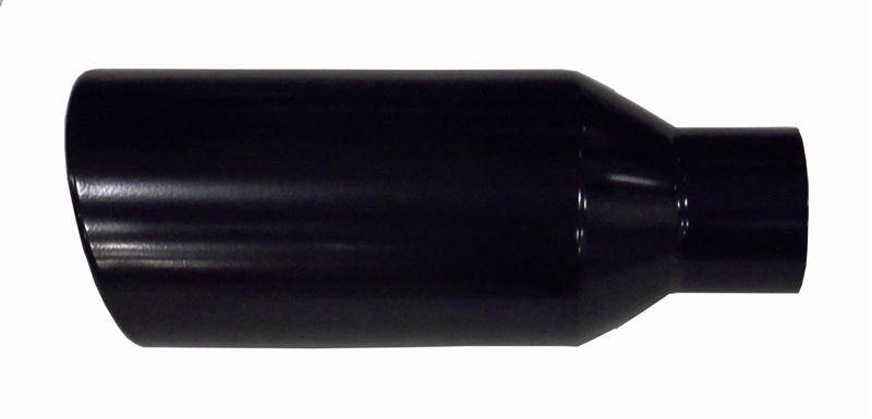 Exhaust Tail Pipe Tip 5 in ID x 6 in OD x 18 in L Bolt On Hardware Not Incl Black Finish 304 Stainless Steel Pypes Exhaust - TRUCKED UP - Truck Superstore