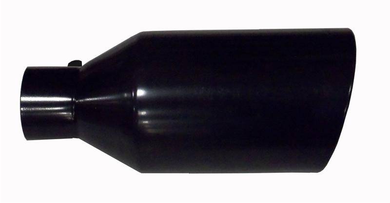 Exhaust Tail Pipe Tip 5 in ID x 7 in OD x 18 in L Bolt On Hardware Not Incl Black Finish 304 Stainless Steel Pypes Exhaust - TRUCKED UP - Truck Superstore