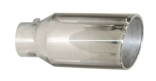 Exhaust Tail Pipe Tip 5 in ID x 8 in OD x 18 in L Bolt On Hardware Not Incl Polished 304 Stainless Steel Pypes Exhaust - TRUCKED UP - Truck Superstore