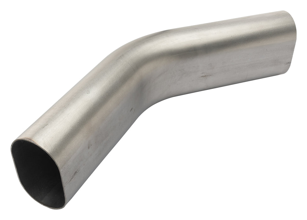 3 Inch Oval 45 Degree Vertical Exhaust Bend 304 Stainless Steel Low-Profile Ground Clearance Pypes Performance Exhaust - TRUCKED UP - Truck Superstore