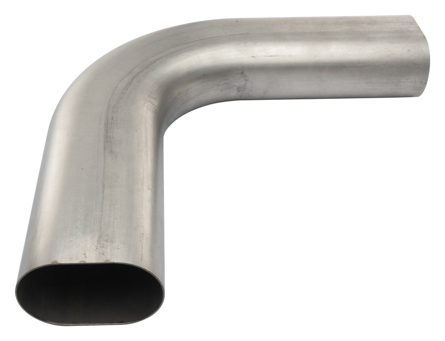 3 Inch Oval 90 Degree Horizontal Exhaust Bend 304 Stainless Steel Low-Profile Ground Clearance Pypes Performance Exhaust - TRUCKED UP - Truck Superstore