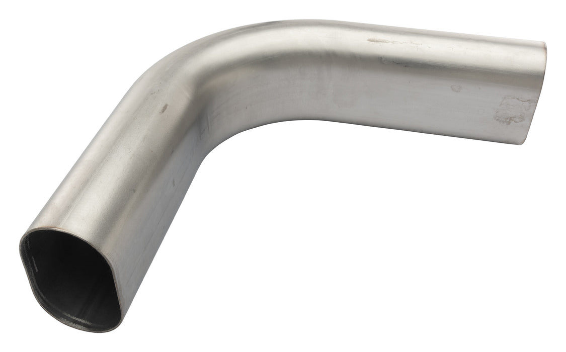 3 Inch Oval 90 Degree Vertical Exhaust Bend 304 Stainless Steel Low-Profile Ground Clearance Pypes Performance Exhaust - TRUCKED UP - Truck Superstore