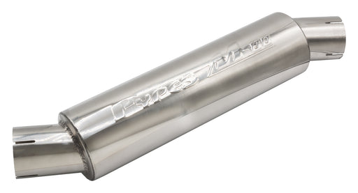 M-80 Muffler 14 Inch Body 2.5 Inch Offset Inlet/Offset Outlet 304 Stainless Pypes Performance Exhaust - TRUCKED UP - Truck Superstore