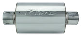 M-80 Series Muffler 2.5 in Round 6 in Width Hardware Not Incl Polished 304 Stainless Steel Pypes Exhaust - TRUCKED UP - Truck Superstore