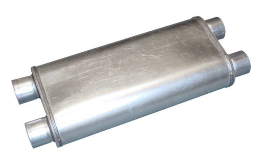 Race Pro Series Muffler 2.5 in Dual Inlet/Outlet 20 in L Hardware Not Incl Natural 409 Stainless Steel Pypes Exhaust - TRUCKED UP - Truck Superstore