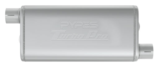 Turbo Pro Muffler 18 Inch Body 2.5 Inch Offset Inlet/Offset Outlet 409 Stainless MVT30 - TRUCKED UP - Truck Superstore