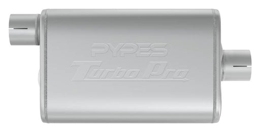 Turbo Pro Muffler 2.5 Inch Offset Inlet/Center Outlet Pypes Exhaust - TRUCKED UP - Truck Superstore