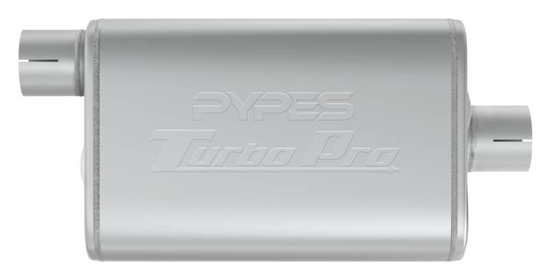Turbo Pro Muffler 2.5 Inch Offset Inlet/Center Outlet Pypes Exhaust - TRUCKED UP - Truck Superstore