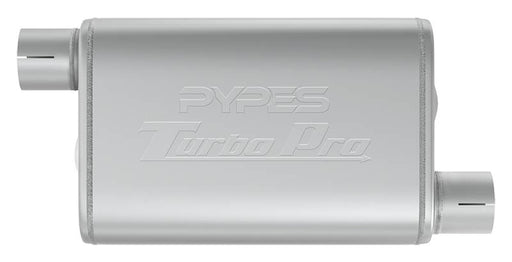 Turbo Pro Muffler 2.5 Inch Offset Inlet/Offset Outlet Pypes Exhaust - TRUCKED UP - Truck Superstore
