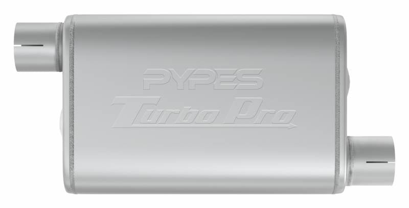 Turbo Pro Muffler 3.0 Inch Offset Inlet/Offset Outlet Pypes Exhaust - TRUCKED UP - Truck Superstore