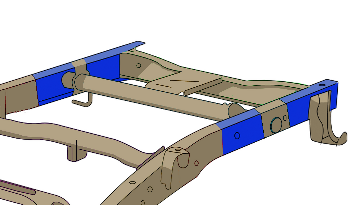 Rust Buster 2007-2019 Chevy Silverado/GMC Sierra Extended Cab Rear Frame Section Left Side - TRUCKED UP - Truck Superstore