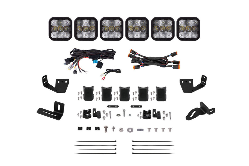 SS5 6-Pod CrossLink Mounting Kit for Prinsu/Sherpa Roof Racks, Pro White Combo Diode Dynamics - TRUCKED UP - Truck Superstore