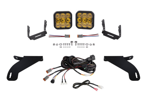 SS5 Bumper LED Pod Light Kit for 2021-2022 Ford F-150, Sport Yellow Combo Diode Dynamics - TRUCKED UP - Truck Superstore